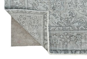 Antique Overdyed Traditional 6'7X'9 Distressed Vintage Oriental Rug