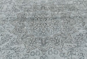 Antique Overdyed Traditional 6'7X'9 Distressed Vintage Oriental Rug