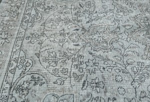 Antique Overdyed Traditional 6'7X'9 Distressed Vintage Oriental Rug
