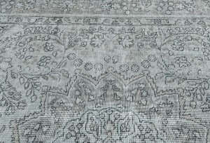 Antique Overdyed Traditional 6'7X'9 Distressed Vintage Oriental Rug