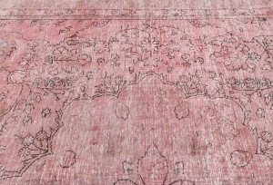 Antique Overdyed Traditional 5'7X'9'2 Distressed Vintage Oriental Rug