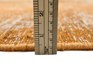 Orange Antique Overdyed Traditional 5'4X'8'5 Distressed Vintage Oriental Rug