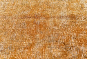 Orange Antique Overdyed Traditional 5'4X'8'5 Distressed Vintage Oriental Rug
