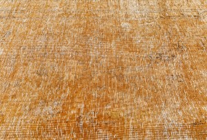 Orange Antique Overdyed Traditional 5'4X'8'5 Distressed Vintage Oriental Rug