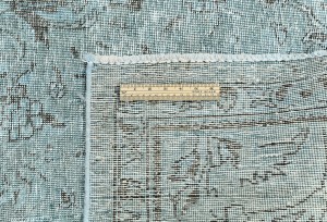 Blue-gray Antique Overdyed Traditional 5X9 Distressed Vintage Oriental Rug