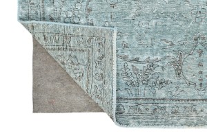 Blue-gray Antique Overdyed Traditional 5X9 Distressed Vintage Oriental Rug