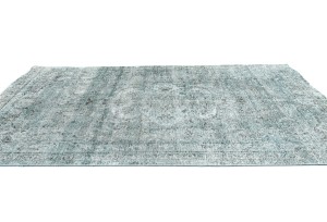 Blue-gray Antique Overdyed Traditional 5X9 Distressed Vintage Oriental Rug
