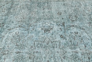 Blue-gray Antique Overdyed Traditional 5X9 Distressed Vintage Oriental Rug
