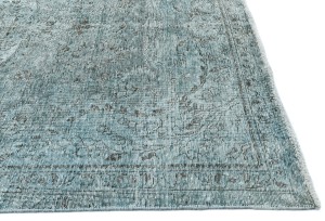 Blue-gray Antique Overdyed Traditional 5X9 Distressed Vintage Oriental Rug