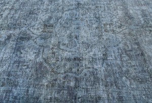 Antique Overdyed Traditional 6'4X9'7 Distressed Vintage Oriental Rug