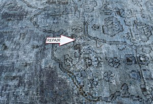 Antique Overdyed Traditional 6'4X9'7 Distressed Vintage Oriental Rug
