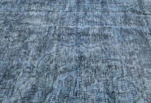 Antique Overdyed Traditional 6'4X9'7 Distressed Vintage Oriental Rug