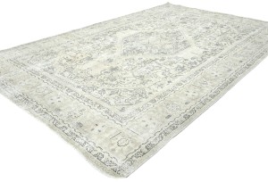 Antique Floral Traditional 6'5X10 Distressed Vintage Oriental Rug