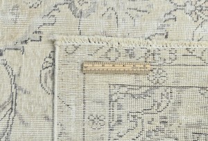 Muted Beige Antique Floral Traditional 5X8 Distressed Vintage Oriental Rug