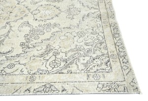 Muted Beige Antique Floral Traditional 5X8 Distressed Vintage Oriental Rug