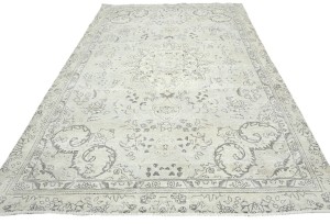 Antique Floral Traditional 5'6X8'9 Distressed Vintage Oriental Rug
