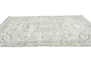 Antique Floral Traditional 5'6X8'9 Distressed Vintage Oriental Rug