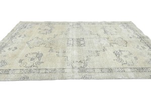 Antique Floral Traditional 5'7X8 Distressed Vintage Oriental Rug