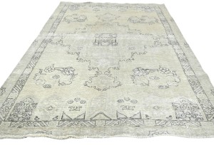 Antique Floral Traditional 5'7X8 Distressed Vintage Oriental Rug