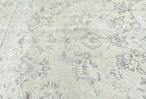 Antique Floral Traditional 6'8X9'3 Distressed Vintage Oriental Rug