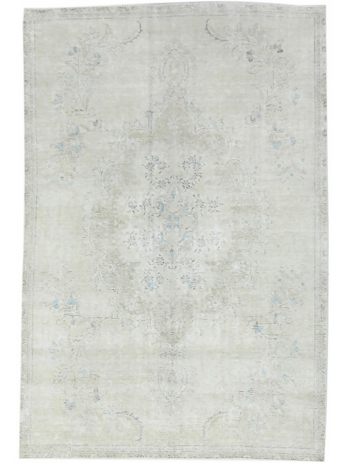 Muted Beige Antique Floral Traditional 6X9 Distressed Vintage Oriental Rug