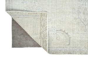 Muted Beige Antique Floral Traditional 6X9 Distressed Vintage Oriental Rug