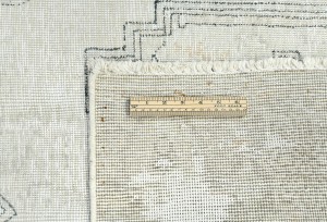 Muted Beige Antique Floral Traditional 6X9 Distressed Vintage Oriental Rug