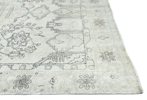 Muted Beige Antique Floral Traditional 6X9 Distressed Vintage Oriental Rug