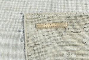 Muted Beige Antique Floral Traditional 7X10 Distressed Vintage Oriental Rug