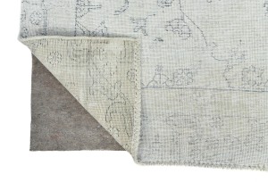 Muted Beige Antique Floral Traditional 7X10 Distressed Vintage Oriental Rug