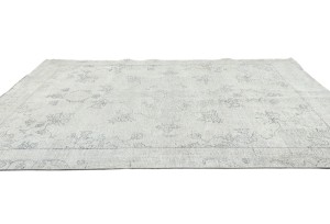 Muted Beige Antique Floral Traditional 7X10 Distressed Vintage Oriental Rug