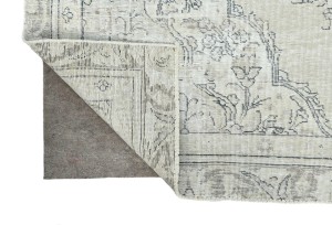 Muted Beige Antique Floral Traditional 6X10 Distressed Vintage Oriental Rug