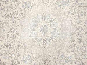 Muted Beige Antique Floral Traditional 6'6X9'5 Distressed Vintage Oriental Rug