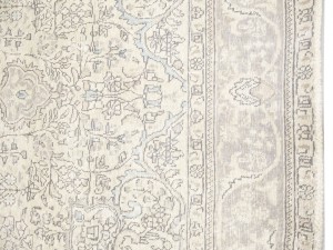 Muted Beige Antique Floral Traditional 6'6X9'5 Distressed Vintage Oriental Rug