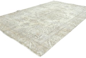 Antique Floral Traditional 5'7X8'8 Distressed Vintage Oriental Rug