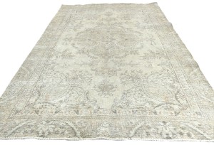 Antique Floral Traditional 5'7X8'8 Distressed Vintage Oriental Rug