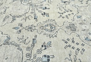 Antique Floral Traditional 6'5X9'2 Distressed Vintage Oriental Rug