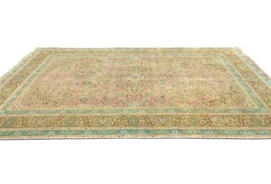 Semi Antique Floral Traditional 6X9 Distressed Vintage Oriental Rug