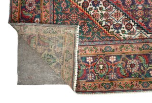 Semi Antique Floral Traditional 6'6X9'3 Distressed Vintage Oriental Rug