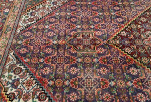 Semi Antique Floral Traditional 6'6X9'3 Distressed Vintage Oriental Rug