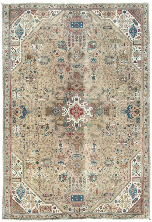 Semi Antique Floral Traditional 6X9 Distressed Vintage Oriental Rug