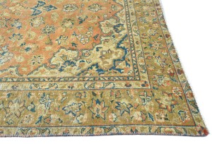 Semi Antique Floral Traditional 6X9 Distressed Vintage Oriental Rug