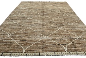 Beige Tribal Modern 7'7X10'5 Moroccan Style Oriental Rug