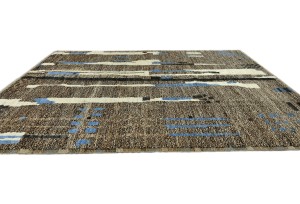 Brown Tribal Modern 9'3X11'7 Moroccan Style Oriental Rug
