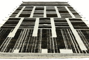 Dark Brown/Charcoal Tribal Modern 10'3X14'6 Moroccan Style Oriental Rug