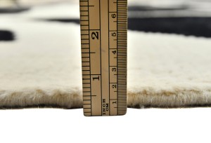 Cream & Black Tribal Modern 8X10 Moroccan Style Oriental Rug