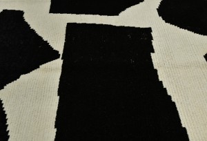 Cream & Black Tribal Modern 8X10 Moroccan Style Oriental Rug