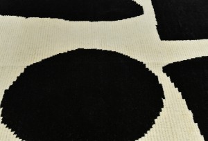 Cream & Black Tribal Modern 8X10 Moroccan Style Oriental Rug