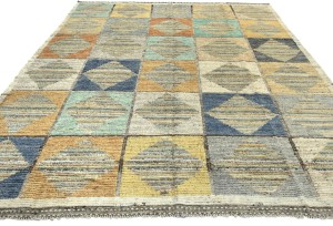 Multicolored Tribal Modern 8X10 Moroccan Style Oriental Rug
