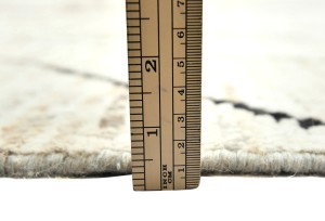Cream Tribal Modern 9'5X12'0 Moroccan Style Oriental Rug